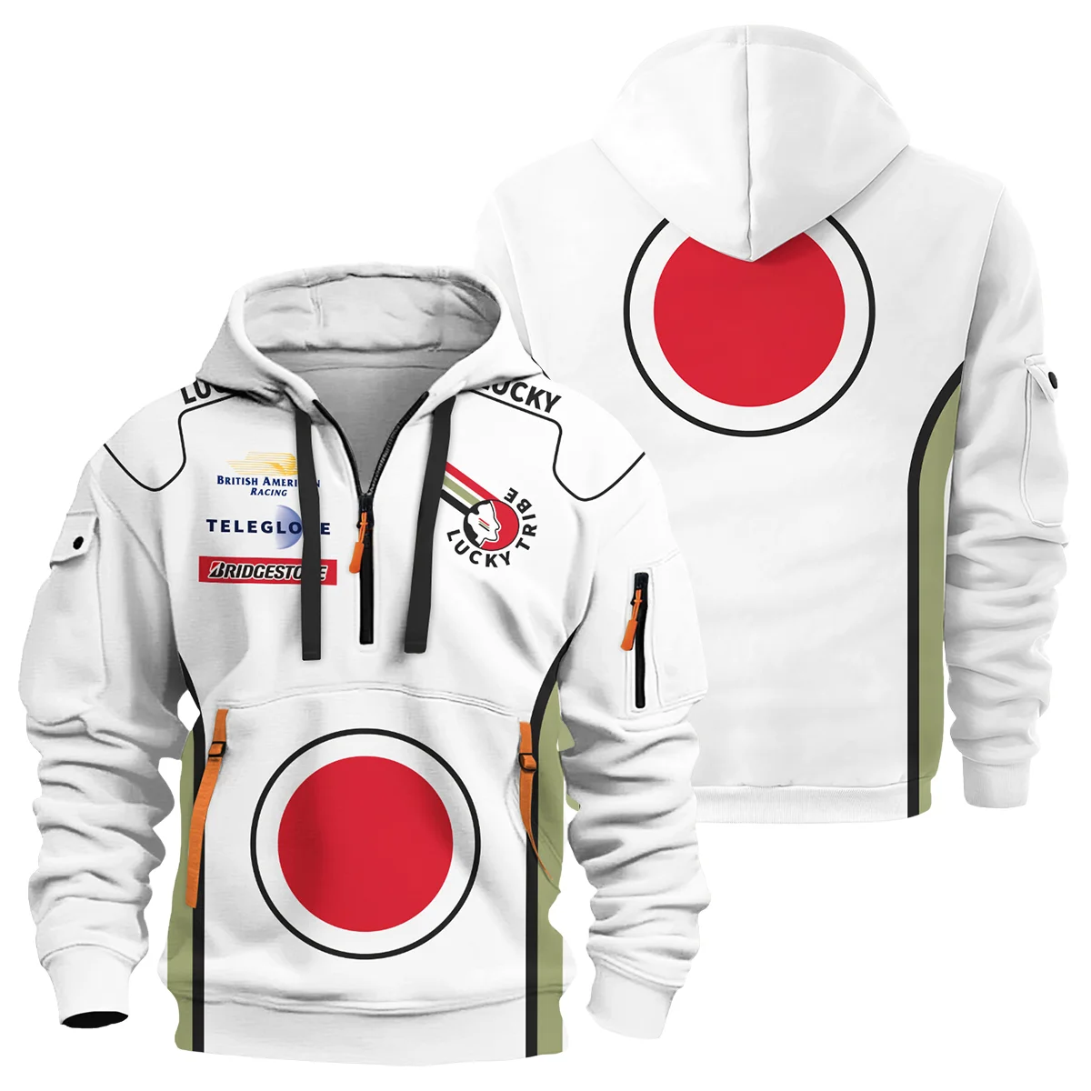 1999 Jacques Villeneuve Racing Suit F1 Hoodie Half Zip BLJV10825A4HDF - Pit Lane Clothing