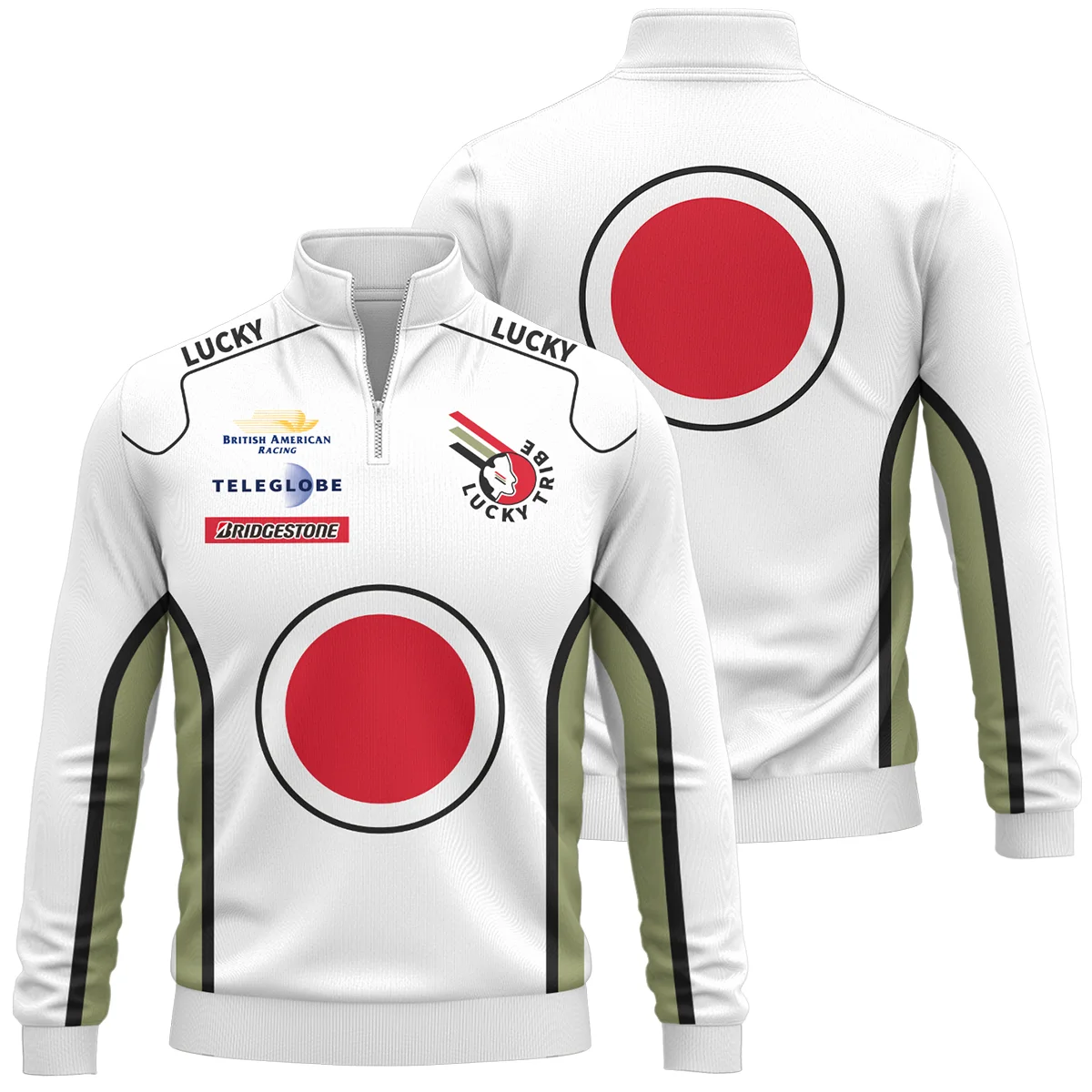 1999 Jacques Villeneuve Racing Suit F1 Quarter-Zip Sweatshirt BLJV10825A4QZS - Motorsport Apparel