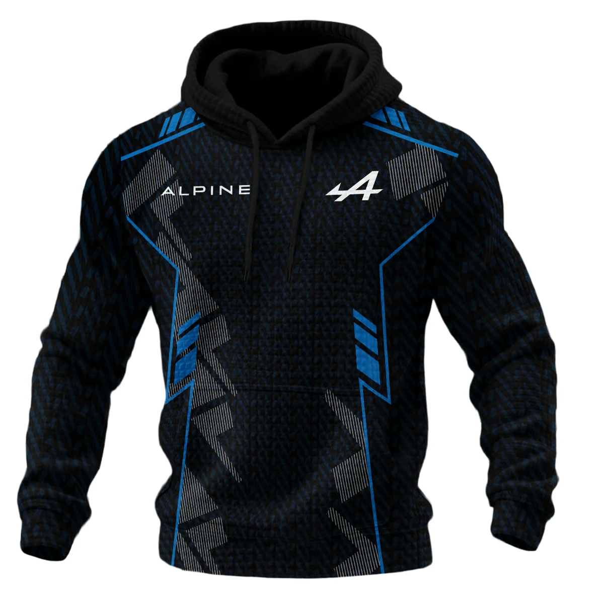 Alpine F1 Teamwear Hoodie Quilted Waffle BLVA5326A1ALPHQW - Image 2