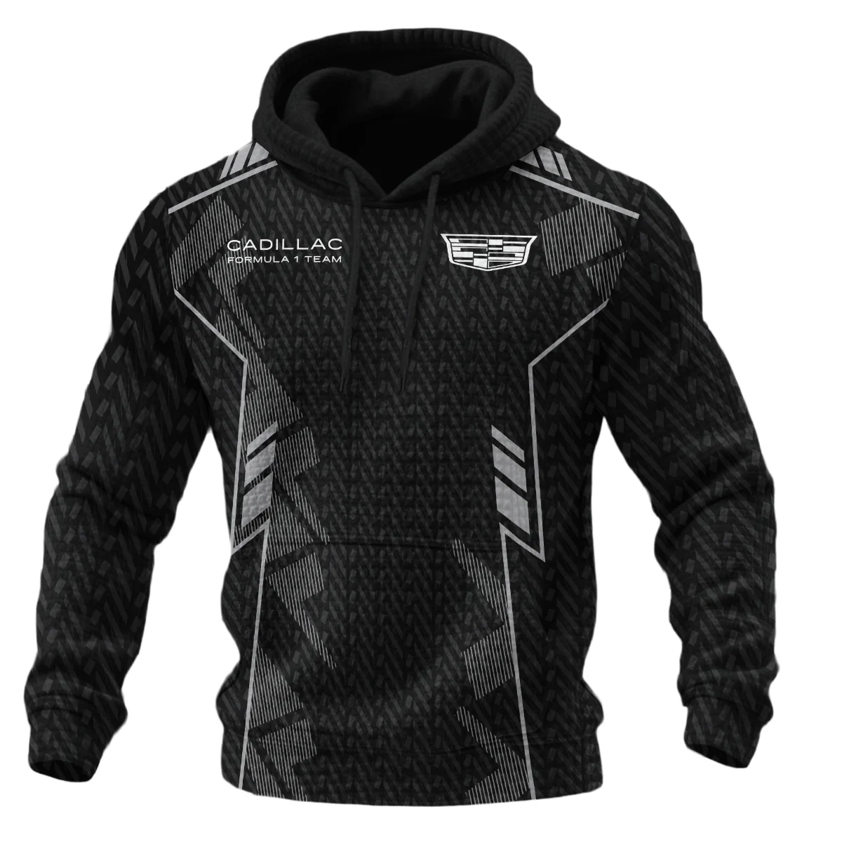 Cadillac F1 Teamwear Hoodie Quilted Waffle BLVA5326A1CDLHQW - F1 Fan Gear - Image 2