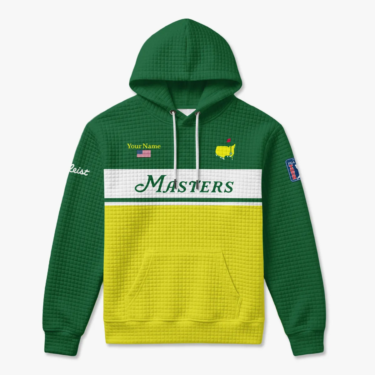 Masters Tournament Titleist Hoodie Quilted Waffle All Over Prints QTMT100325A1TL-HQW
