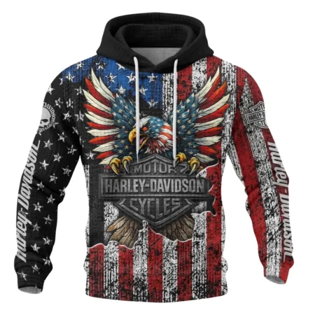 Harley-Davidson Motorcycle American Spirit Hoodie Quilted Waffle All Over Prints Gift Fan Love QTVAHL250226A13-HQW