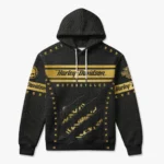 Harley-Davidson Motorcycle Gilded Leather Hoodie Quilted Waffle All Over Prints Gift Fan Love QTVAHL250226A16-HQW