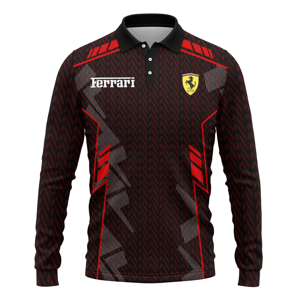 Ferrari F1 Teamwear Long Polo Shirt BLVA5326A1FRRLPL - Image 2