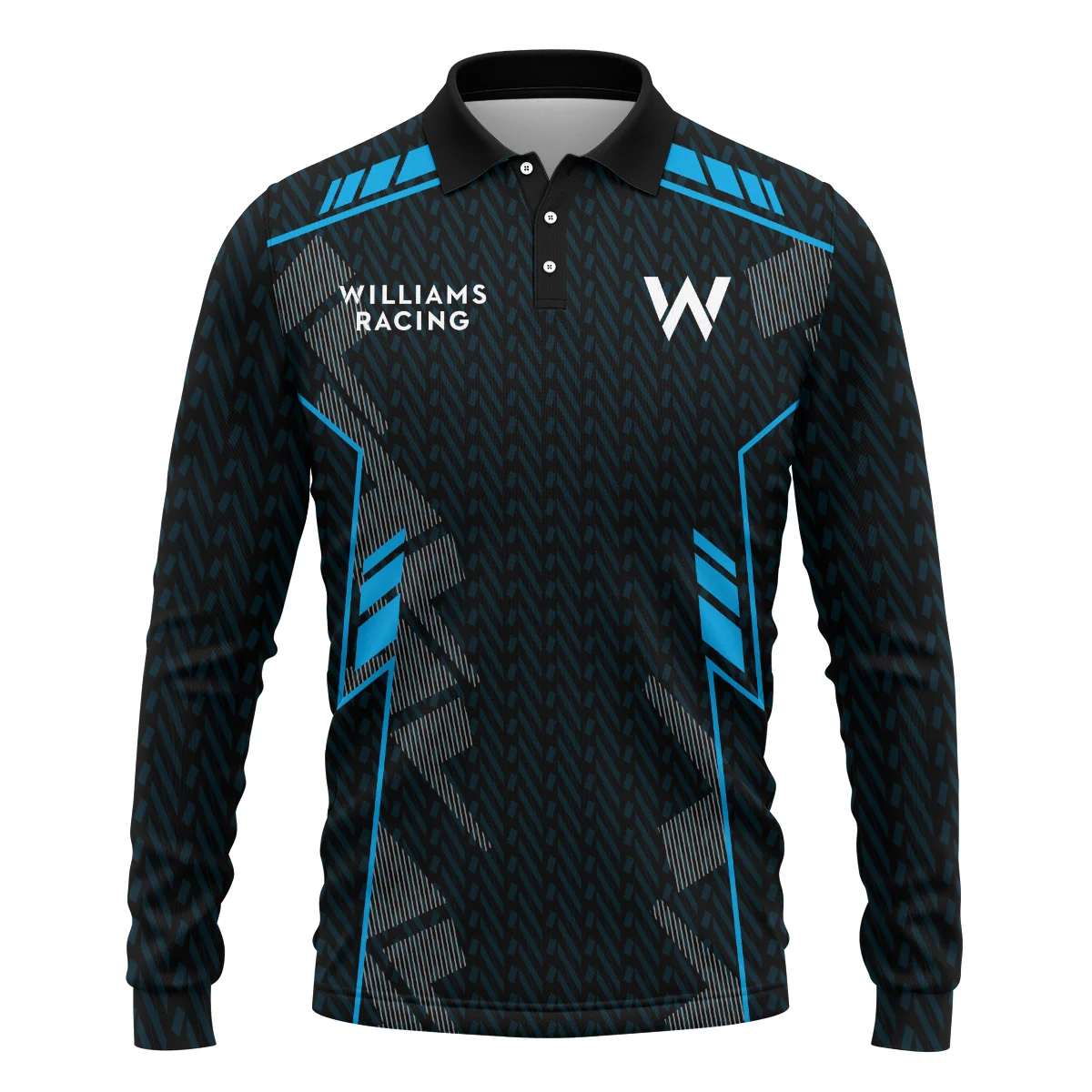 Williams F1 Teamwear Long Polo Shirt BLVA5326A1WILLPL - Image 2