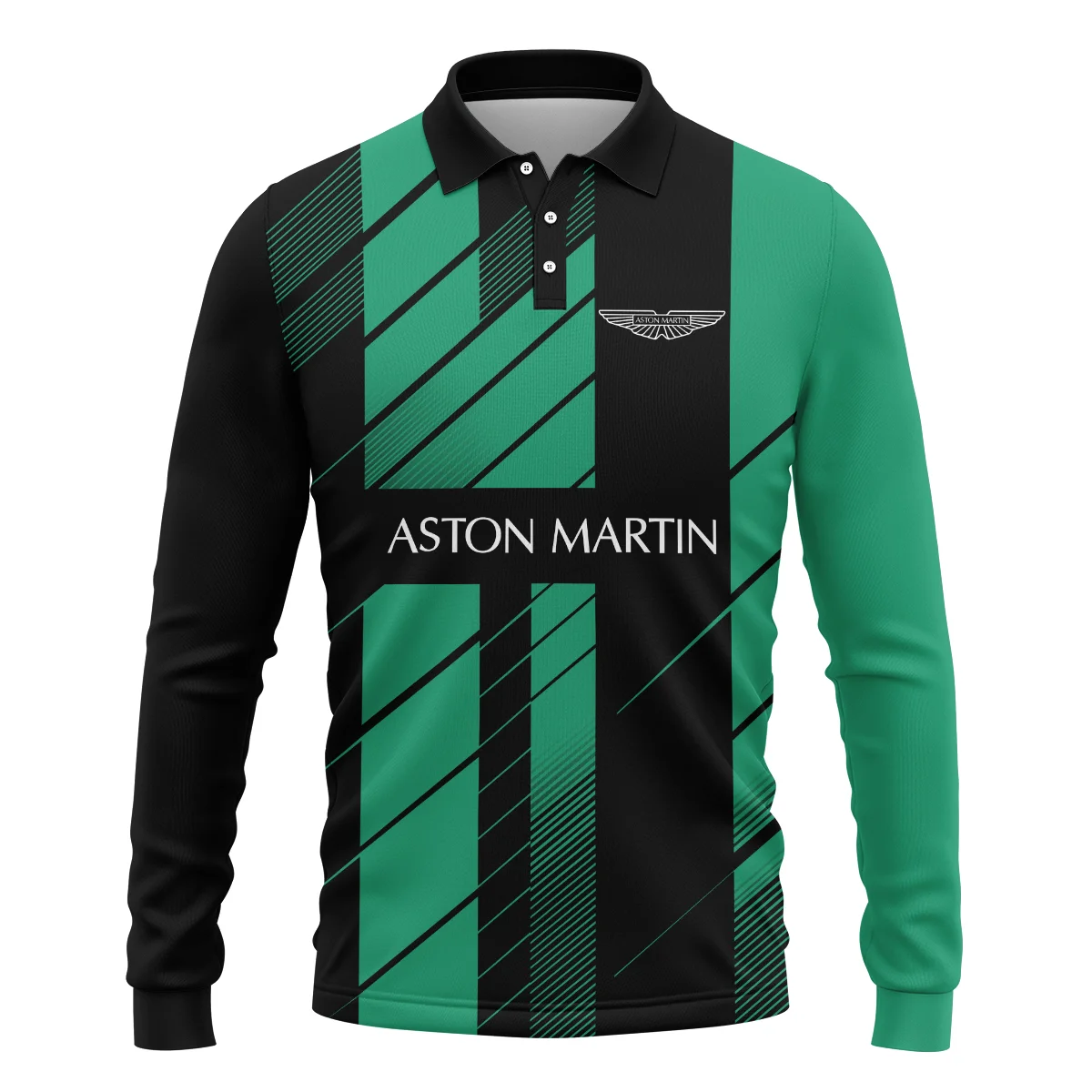 Aston Martin F1 Teamwear Long Polo Shirt BLVA5326A2AMLPL - Image 2