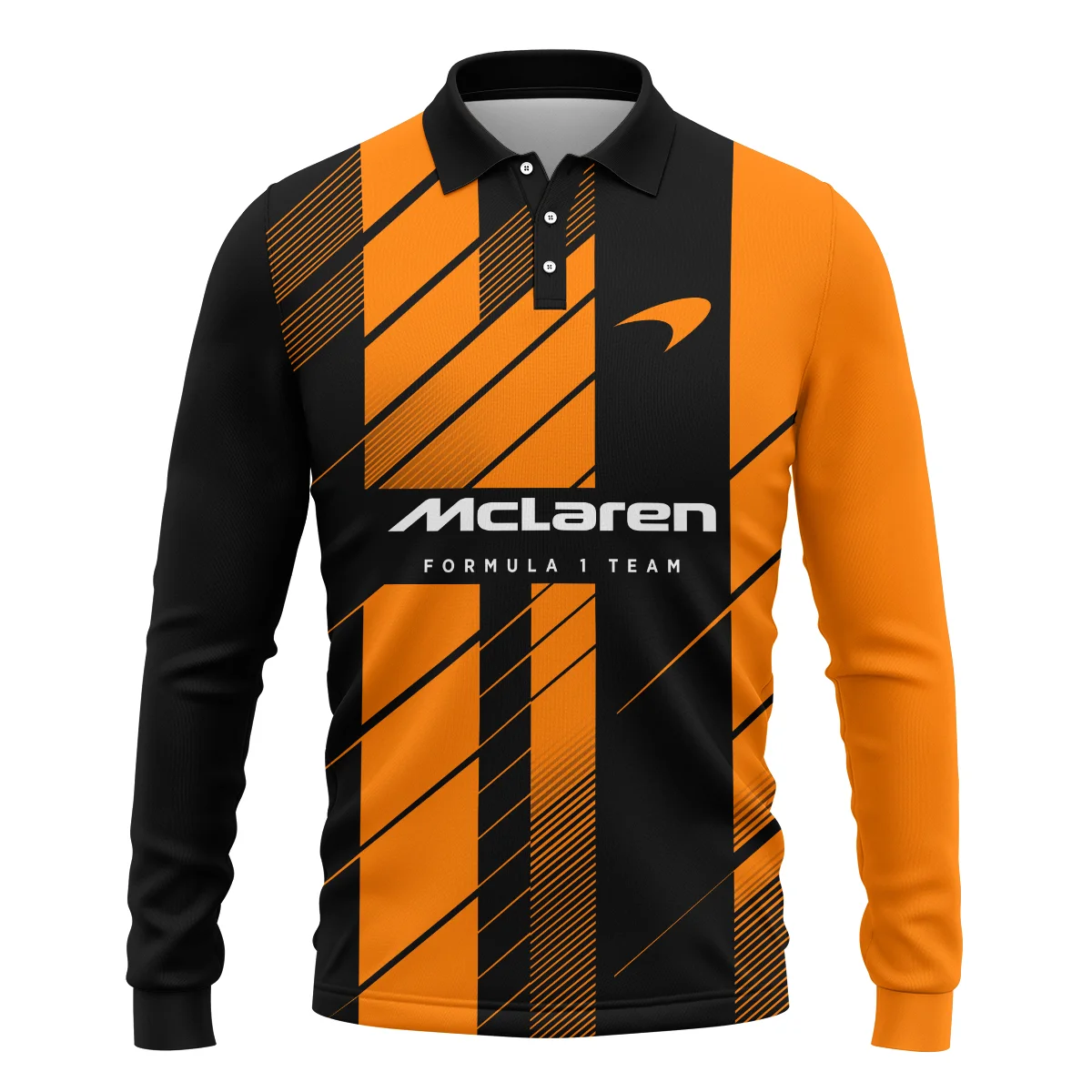McLaren F1 Teamwear Long Polo Shirt BLVA5326A2MCLLPL - Image 2