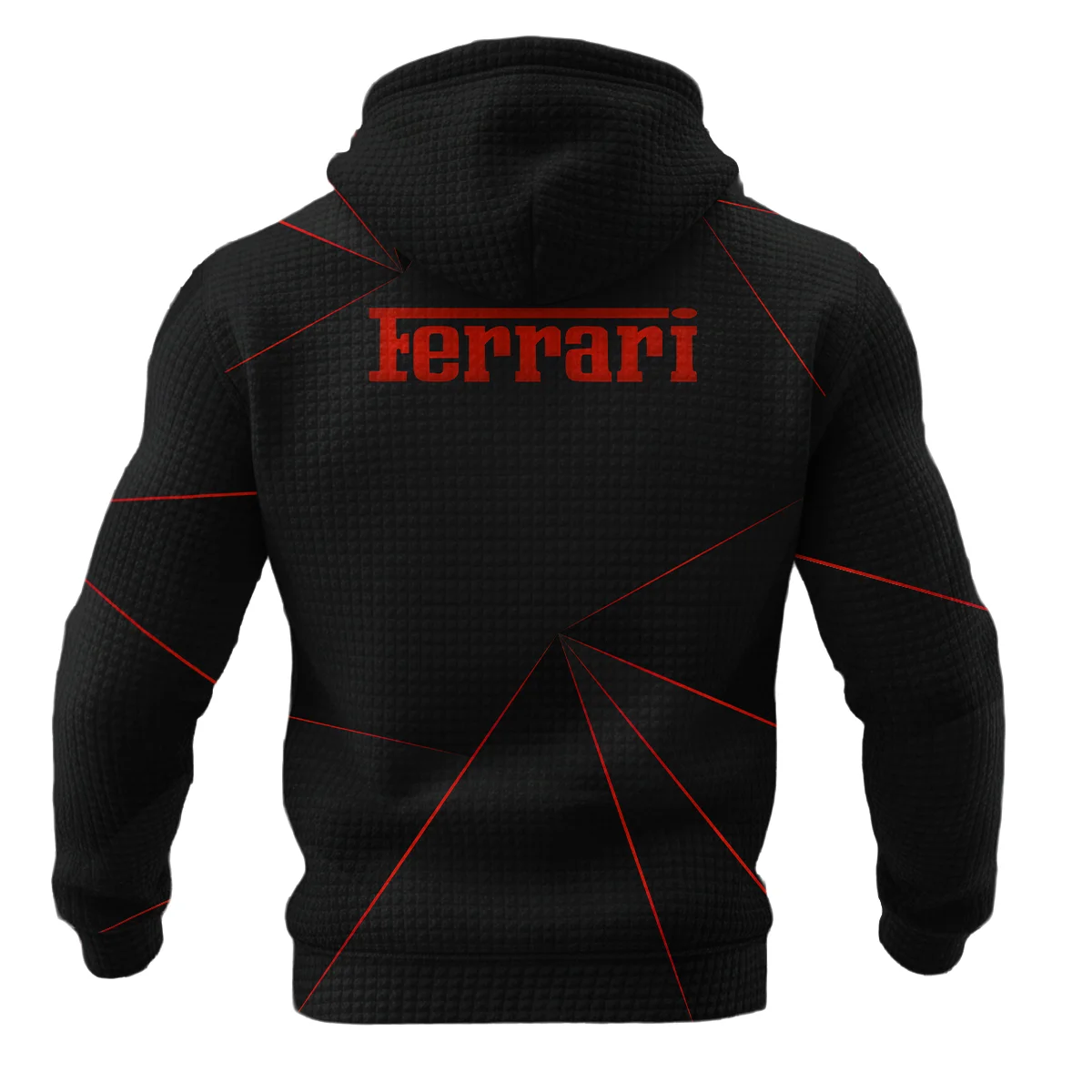 Ferrari F1 Teamwear Hoodie Quilted Waffle BL8326A1FRRHQW - Image 3