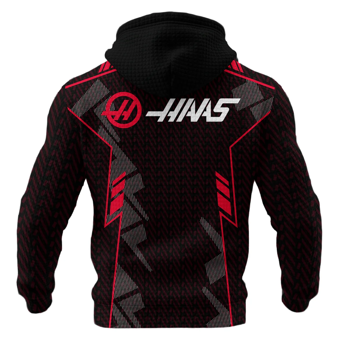 Haas F1 Teamwear Hoodie Quilted Waffle BLVA5326A1HAASHQW - Image 3
