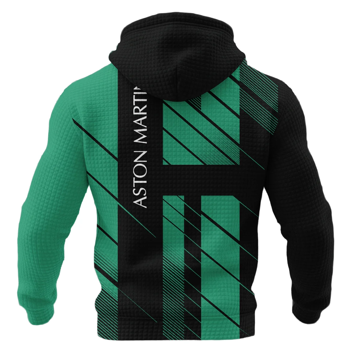 Aston Martin F1 Teamwear Hoodie Quilted Waffle BLVA5326A2AMHQW - Racing Lifestyle Clothing - Image 3