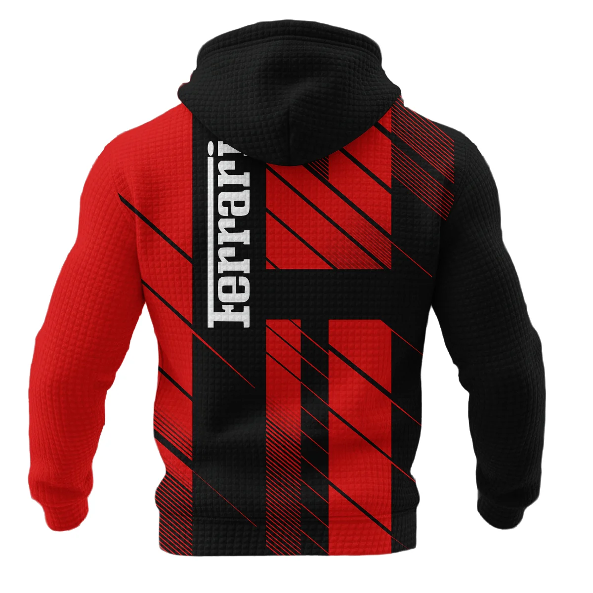 Ferrari F1 Teamwear Hoodie Quilted Waffle BLVA5326A2FRRHQW - F1 Fan Gear - Image 3