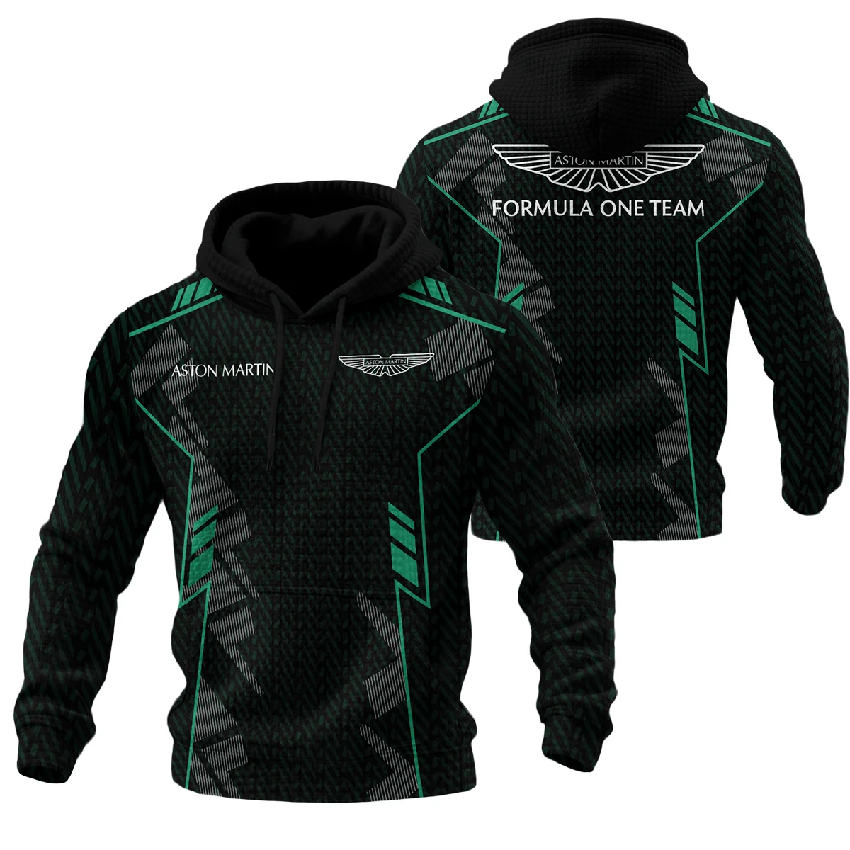 Aston Martin F1 Teamwear Hoodie Quilted Waffle BLVA5326A1AMHQW