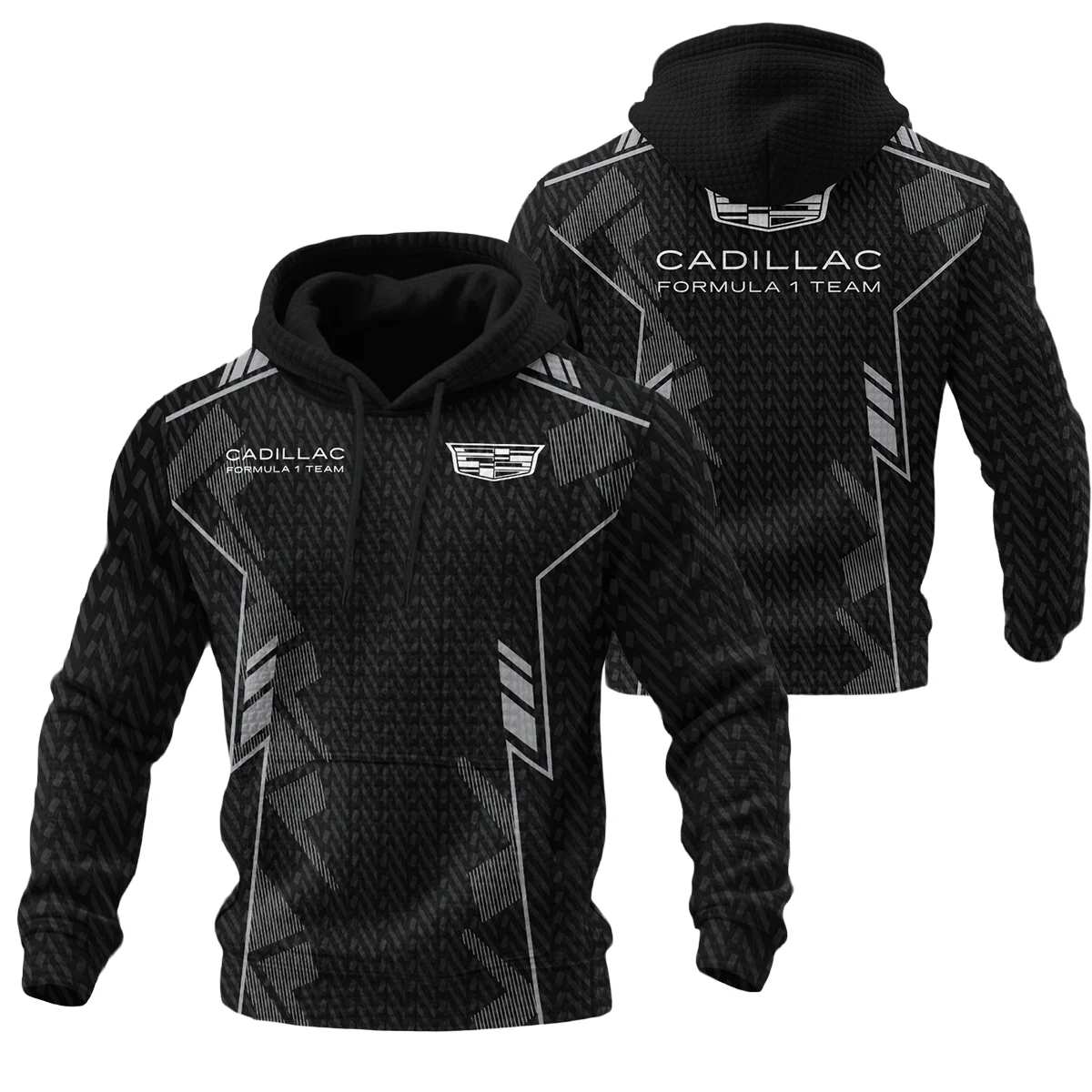 Cadillac F1 Teamwear Hoodie Quilted Waffle BLVA5326A1CDLHQW - F1 Fan Gear