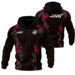Haas F1 Teamwear Hoodie Quilted Waffle BLVA5326A1HAASHQW