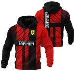 Ferrari F1 Teamwear Hoodie Quilted Waffle BLVA5326A2FRRHQW - F1 Fan Gear