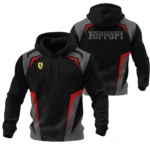 Ferrari F1 Teamwear Hoodie Quilted Waffle BLVA5326A3FRRHQW - Trackside Outfit