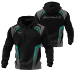 Mercedes F1 Teamwear Hoodie Quilted Waffle BLVA5326A3MERHQW - F1 Fan Gear
