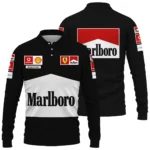Scuderia Ferrari Racing F1 Long Polo Shirt All Over Prints BLF1R26325ALPL - F1 Fan Gear