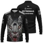 2026 Japan GP Y-3 x Mercedes F1 - Long Polo Shirt BLMER18326A1LPL - Trackside Outfit
