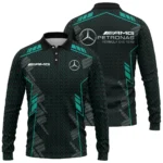 Mercedes F1 Teamwear Long Polo Shirt BLVA5326A1MERLPL - Race Day Outfit