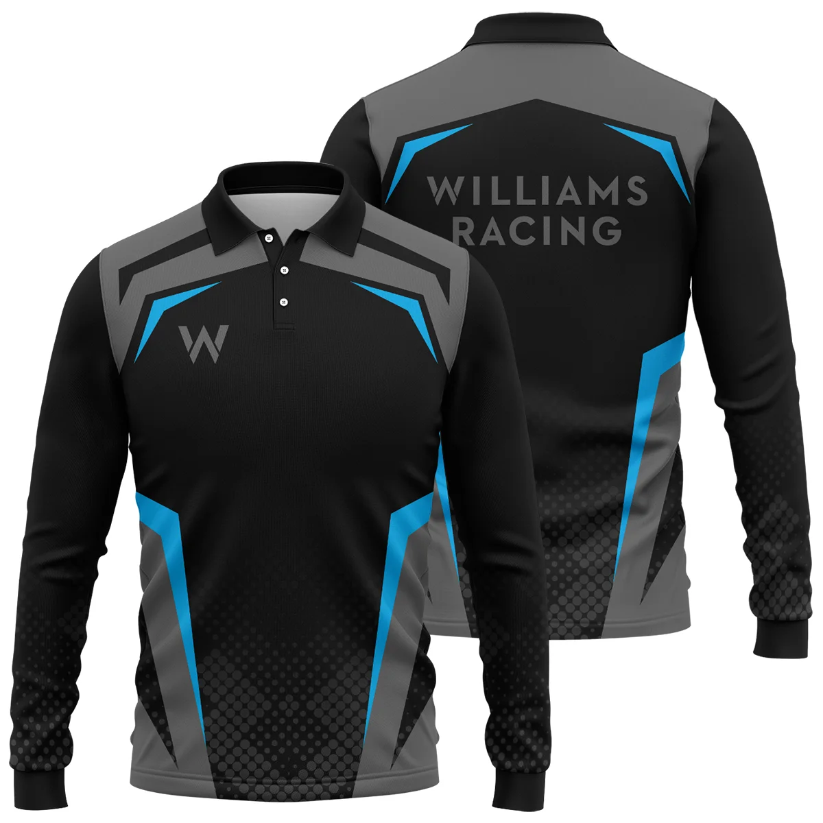 Williams F1 Teamwear Long Polo Shirt BLVA5326A3WILLPL