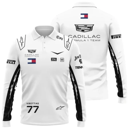 2026 Valtteri Bottas Cadillac F1 Team Apparel Long Polo Shirt BLVA9326VB4LPL