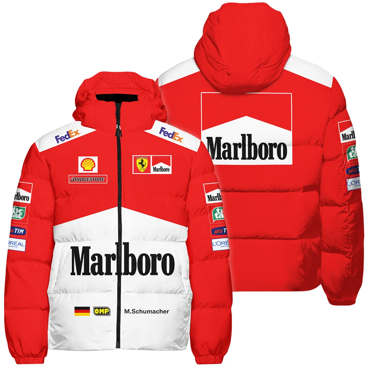 2000 WDC Michael Schumacher Race Suit Ferrari F1 Down & Puffer Jackets BLVAMC020925A8HCJ - Motorsport Lifestyle Wear