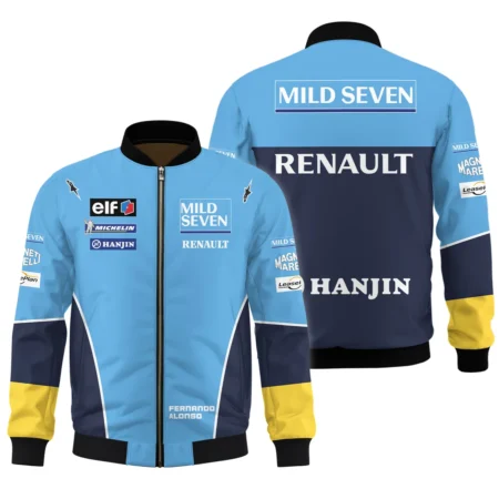 2003 Fernando Alonso Racing Suit Renault F1 Bomber BLVAFA030925A7BB - Race Day Design