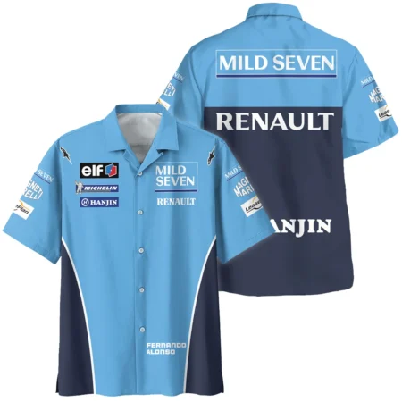 2003 Fernando Alonso Racing Suit Renault F1 Hawaiian Shirt BLVAFA030925A7HW - Racing Lifestyle Clothing