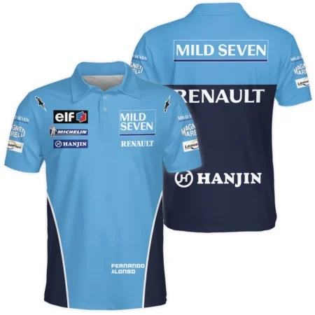 2003 Fernando Alonso Racing Suit Renault F1 Polo Shirt BLVAFA030925A7PL - Formula Racing Apparel