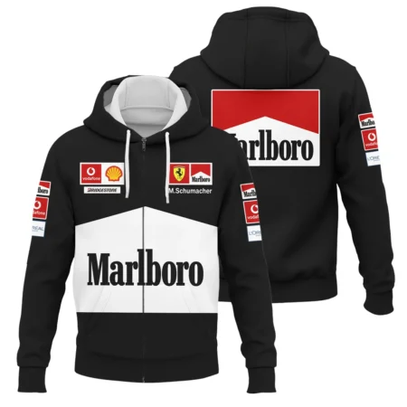 2004 Black Version Michael Schumacher Race Suit Ferrari F1 Zipper Hoodie BLVAMC020925A11ZHD - Racing Lifestyle Clothing