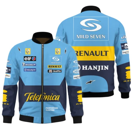 2004 Fernando Alonso Racing Suit Renault F1 Bomber BLVAFA030925A6BB - F1 Fan Gear