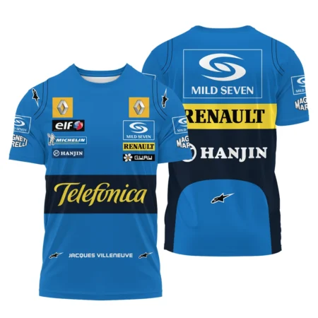 2004 Jacques Villeneuve Racing Suit Renault F1 T-Shirt BLJV10825A6TS - F1 Fan Gear