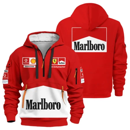 2004 WDC Michael Schumacher Race Suit Ferrari F1 Hoodie Half Zip BLVAMC020925A12HDF - Motorsport Lifestyle Wear