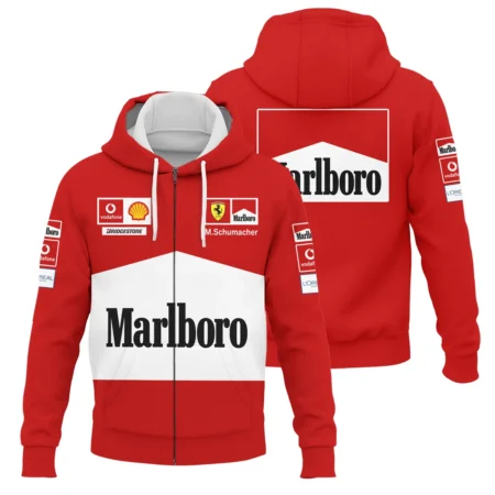 2004 WDC Michael Schumacher Race Suit Ferrari F1 Zipper Hoodie BLVAMC020925A12ZHD - Trackside Outfit