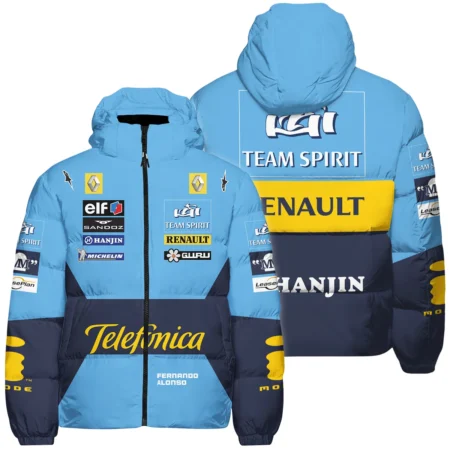 2005 Fernando Alonso Racing Suit Renault F1 Down & Puffer Jackets BLVAFA030925A5HCJ - Motorsport Lifestyle Wear