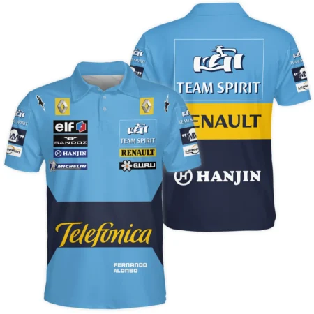 2005 Fernando Alonso Racing Suit Renault F1 Polo Shirt BLVAFA030925A5PL - Trackside Outfit
