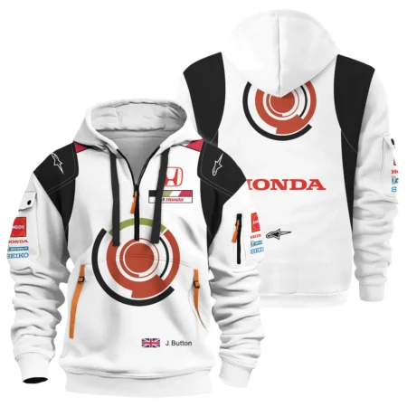 2005 Jenson Button Racing Suit BAR Honda F1 Hoodie Half Zip BLVAJB010925A4HDF - Pit Lane Clothing