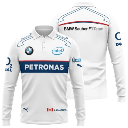 2006 Jacques Villeneuve Racing Suit F1 Long Polo Shirt BLJV10825A8LPL - Race Day Outfit