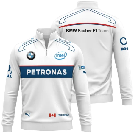 2006 Jacques Villeneuve Racing Suit F1 Quarter-Zip Sweatshirt BLJV10825A8QZS - Pit Lane Clothing