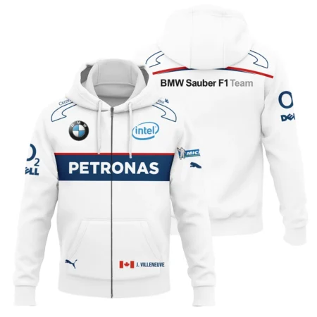 2006 Jacques Villeneuve Racing Suit F1 Zipper Hoodie BLJV10825A8ZHD - Race Day Design