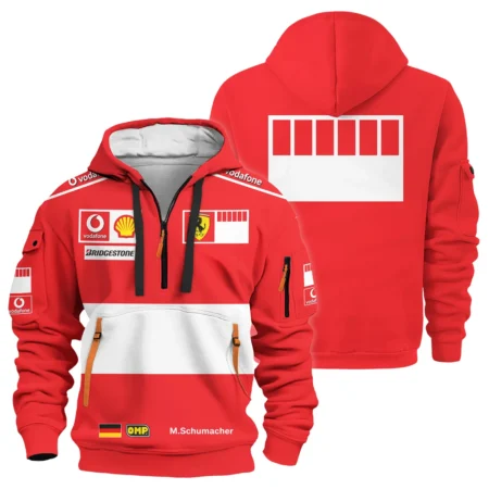 2006 Michael Schumacher Race Suit Ferrari F1 Hoodie Half Zip BLVAMC020925A6HDF - Race Day Outfit