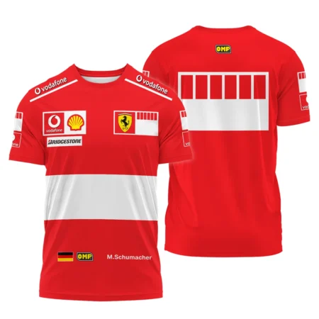 2006 Michael Schumacher Race Suit Ferrari F1 T-Shirt BLVAMC020925A6TS - Race Day Design