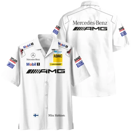 2007 Mika Hakkinen Racing Suit Mercedes Hawaiian Shirt BLVAMH271025A5HW - Race Day Outfit