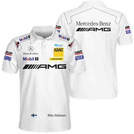 2007 Mika Hakkinen Racing Suit Mercedes Polo Shirt BLVAMH271025A5PL - Race Day Design
