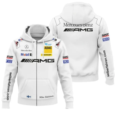 2007 Mika Hakkinen Racing Suit Mercedes Zipper Hoodie BLVAMH271025A5ZHD - F1 Fan Gear