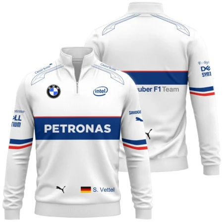 2007 Sebastian Vettel Racing Suit BMW F1 Quarter-Zip Sweatshirt BLVASV110925A1QZS - Racing Lifestyle Clothing