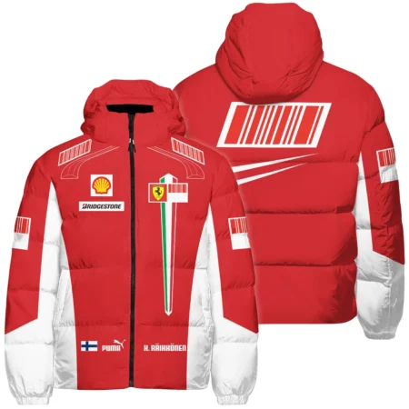 2007 WDC Kimi Raikkonen Racing Suit Ferrari Down & Puffer Jackets BLVAKR191125A10HCJ - Formula Racing Apparel