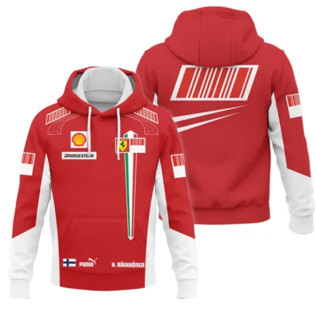 2007 WDC Kimi Raikkonen Racing Suit Ferrari Hoodie BLVAKR191125A10HD - Motorsport Lifestyle Wear