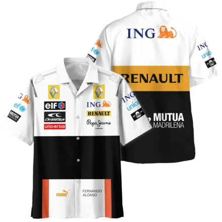 2008 Fernando Alonso Racing Suit Renault F1 Hawaiian Shirt BLVAFA030925A8HW - Motorsport Lifestyle Wear